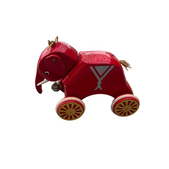Vintage Rare BRIO Sweden Swedish Wooden TOY Elephant Pull-Along - Picture 1 of 5